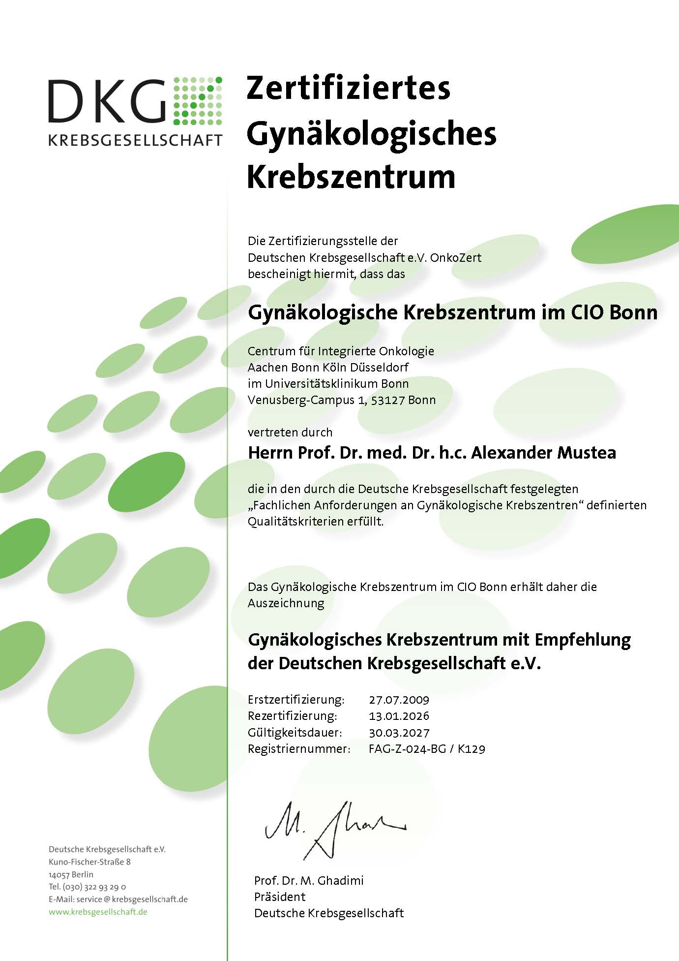 Zertifiziertes Onkologisches Zentrum