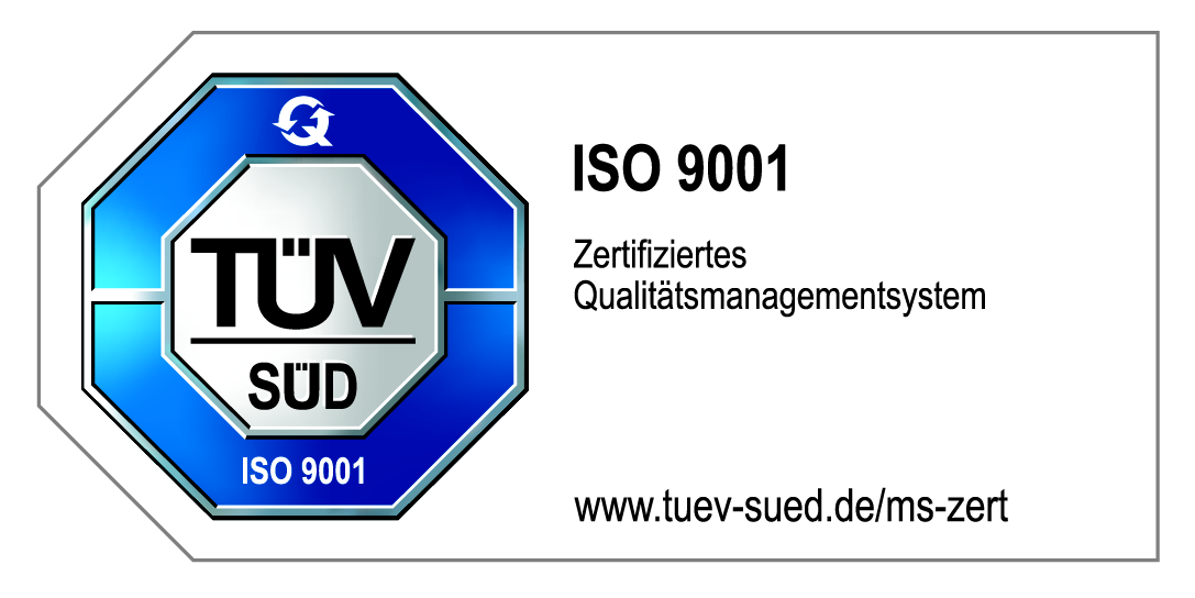 TUV ISO 9001 Pruefzertifikat neu